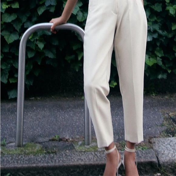 Lime green high waist Zara dress pants M/28 - Picture 7 of 7